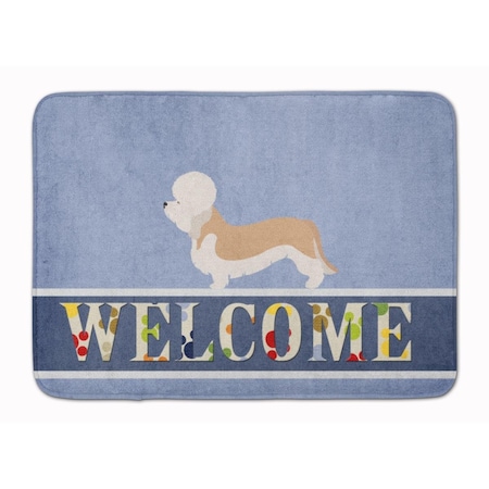 Carolines Treasures Dandie Dinmont Terrier Welcome Machine Washable Memory Foam Mat BB8312RUG